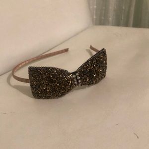 Beaded bow headband